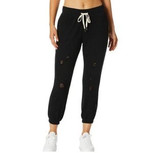 N:Philanthropy Derby Jogger distressed Sweatpants Black Size XS pockets